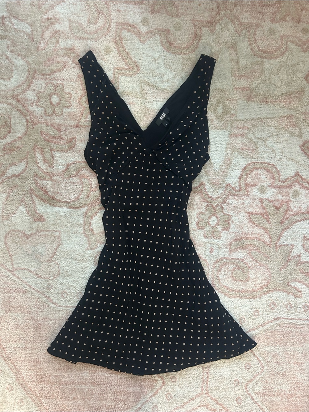 Paige black Polka Dot V-Neck Women's Dress